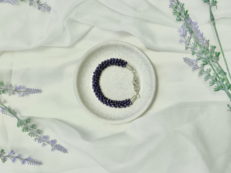 Pulsera Kumihimo Morada Oscuro