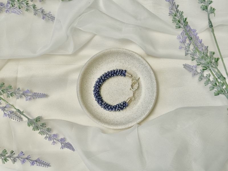 Pulsera Kumihimo Azul-Morado