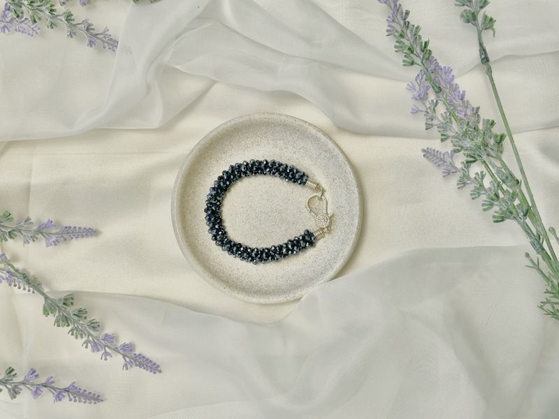 Pulsera Kumihimo Azul-Negro