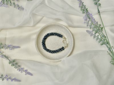 Pulsera Kumihimo Azul-Negro