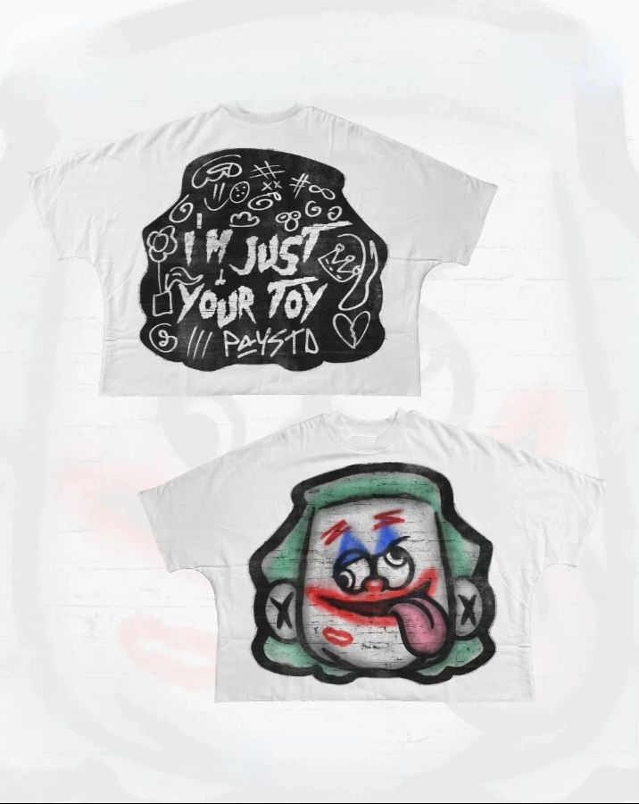 cropped joker oversized t-shirt