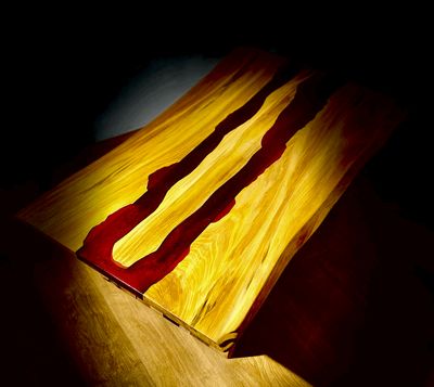 Deluxe Maroon Epoxy Table
