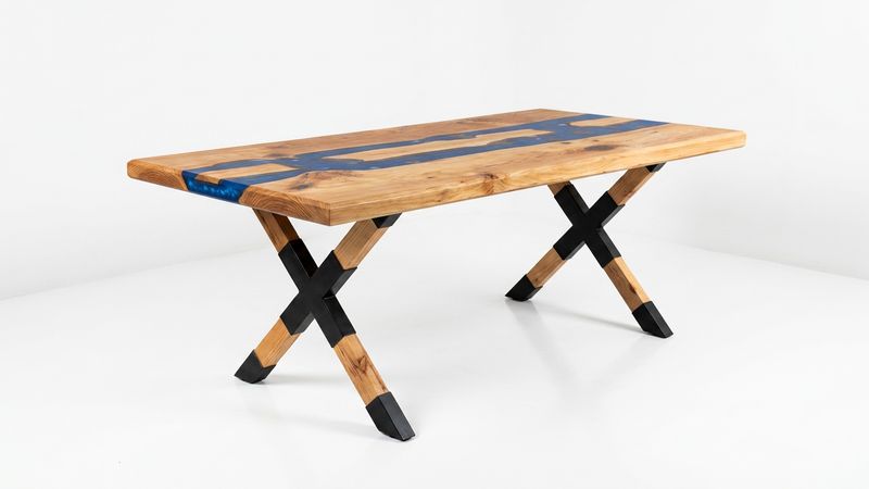 Ocean Blue Tiger Eye Dining Table