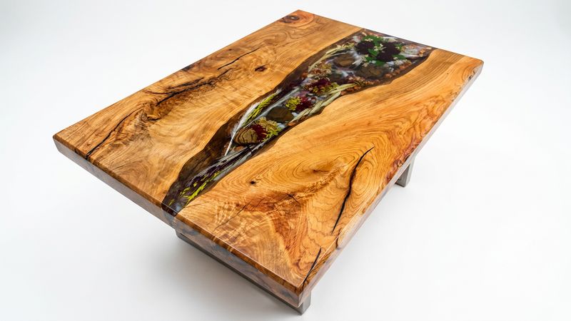 Floral Russet Deluxe Coffee Table Top