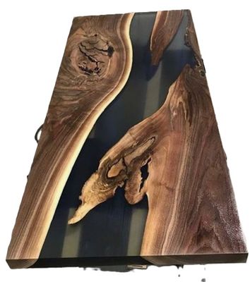 Olive and Black Resin Dining Table