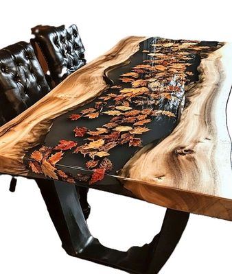 Autumn leaves river Dining Table