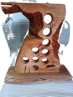 Exotic wood wine racks