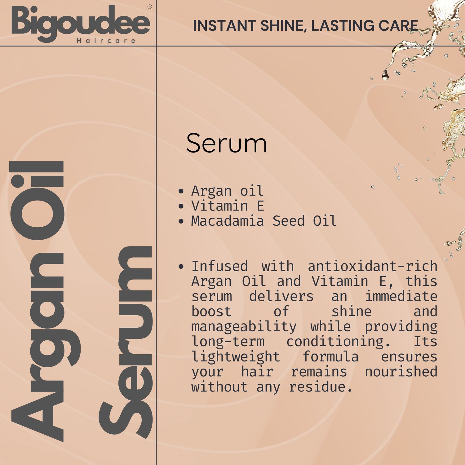 Bigoudee Argan Oil Hair Serum 125ml
