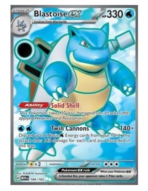 Blastoise ex (Full Art) 184/165