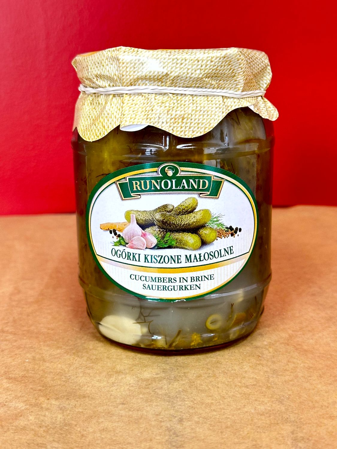 Ogorki Kiszone  - Organic pickled Cucumbers In Brine  820g