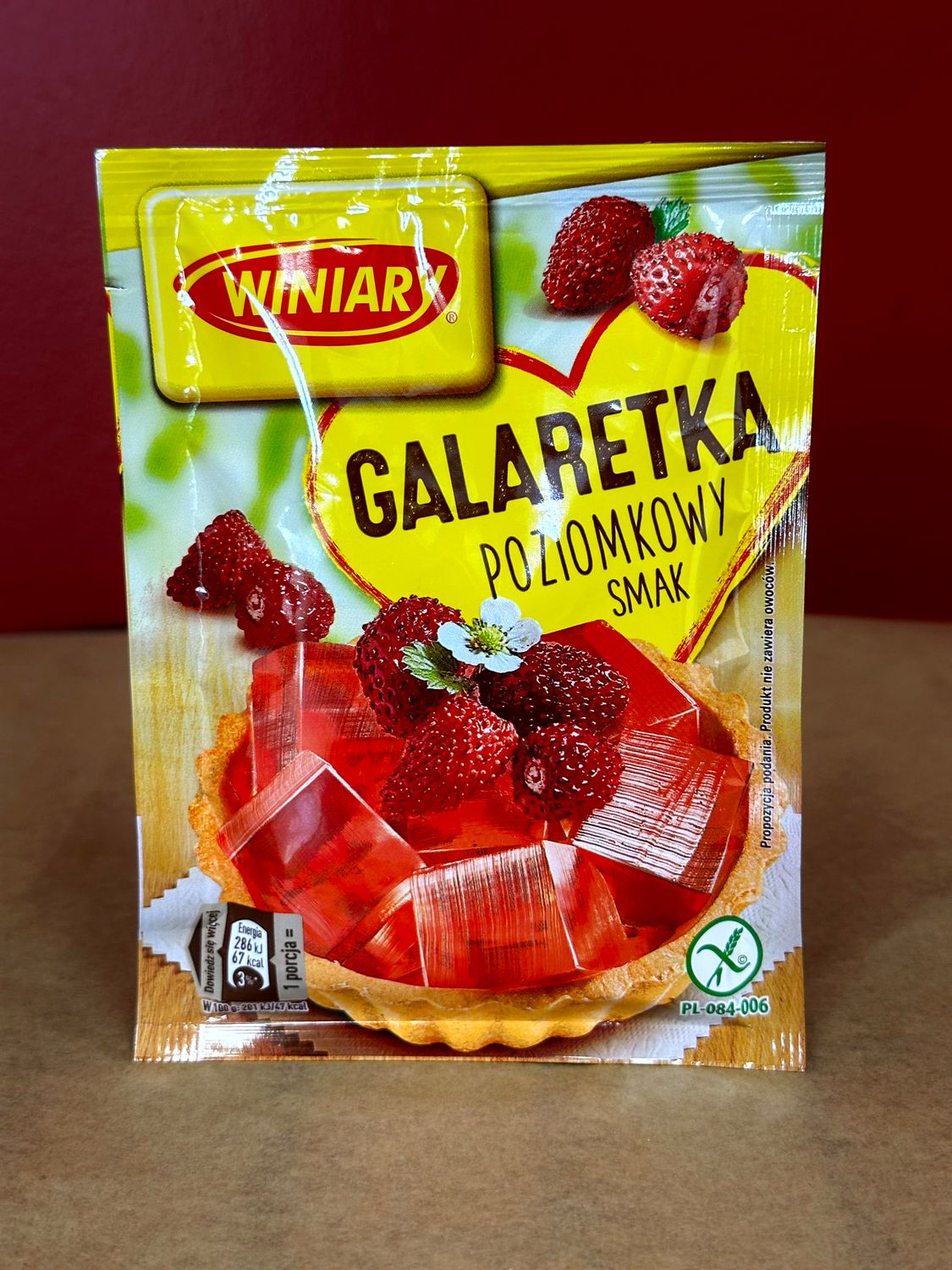 Winiary Galaretka Poziomkowy Smak 70g  - Wild Strawberry Flavor jello