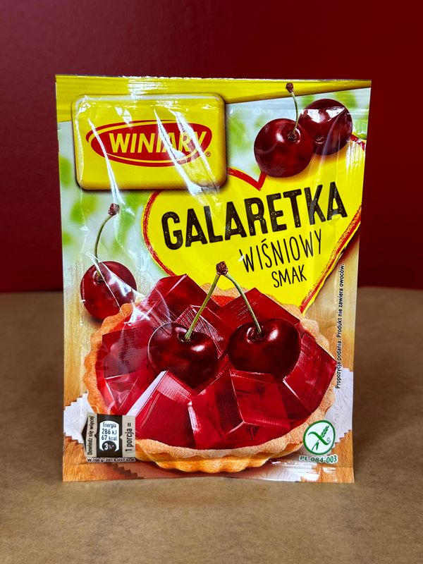 Gellwe Galaretka Smak Wisniowy ( Cherry Flavor Jello) 72g