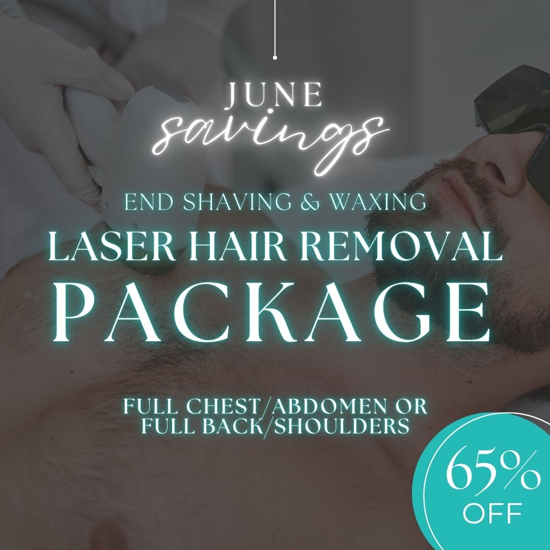 Laser Hair Removal | Package of 6 for Full Chest/Abdomen or Full Back/Shoulders