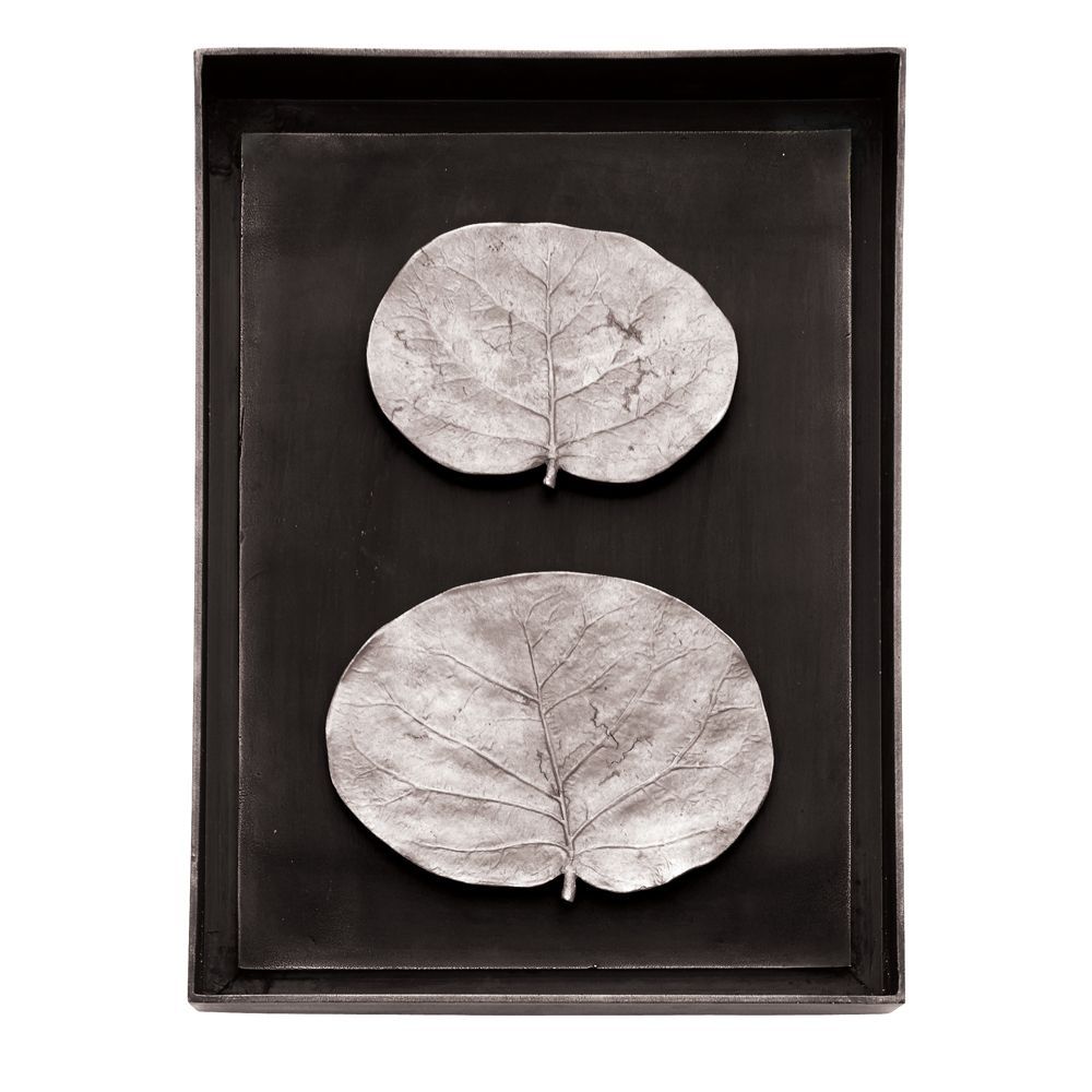 Botanical Leaf Shadow Box - Silver