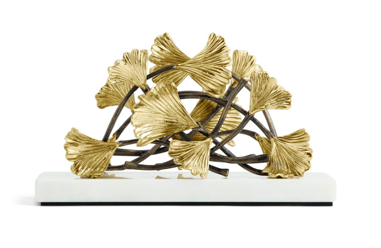 Golden Ginkgo Vertical Napkin Holder