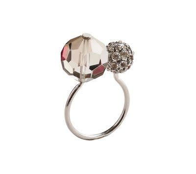 set/6 Posh Napkin Ring - Silver/Grey
