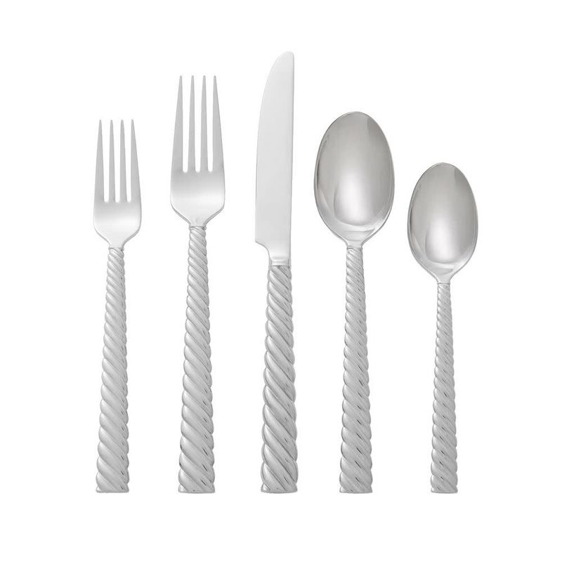 Twist 5 Pcs Flatware Set Silver