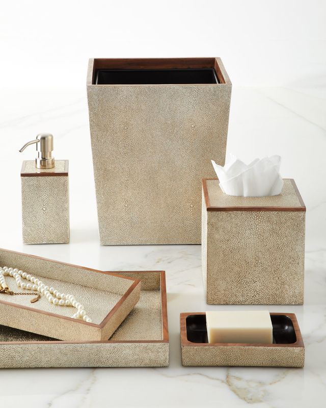 Manchester Bath Accessories by Pigeon and Poodle - Warm Silver Color