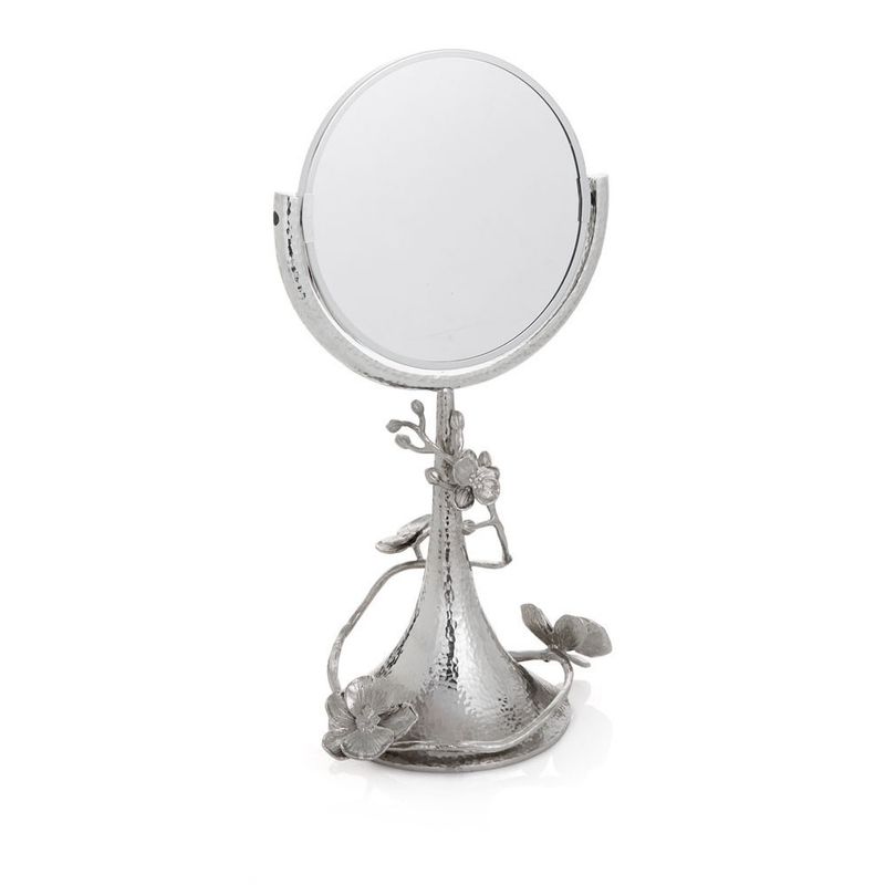 White Orchid Vanity Mirror