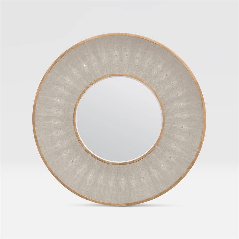 38&quot; Armond Shagreen Pattern Sand/Sycamore Mirror