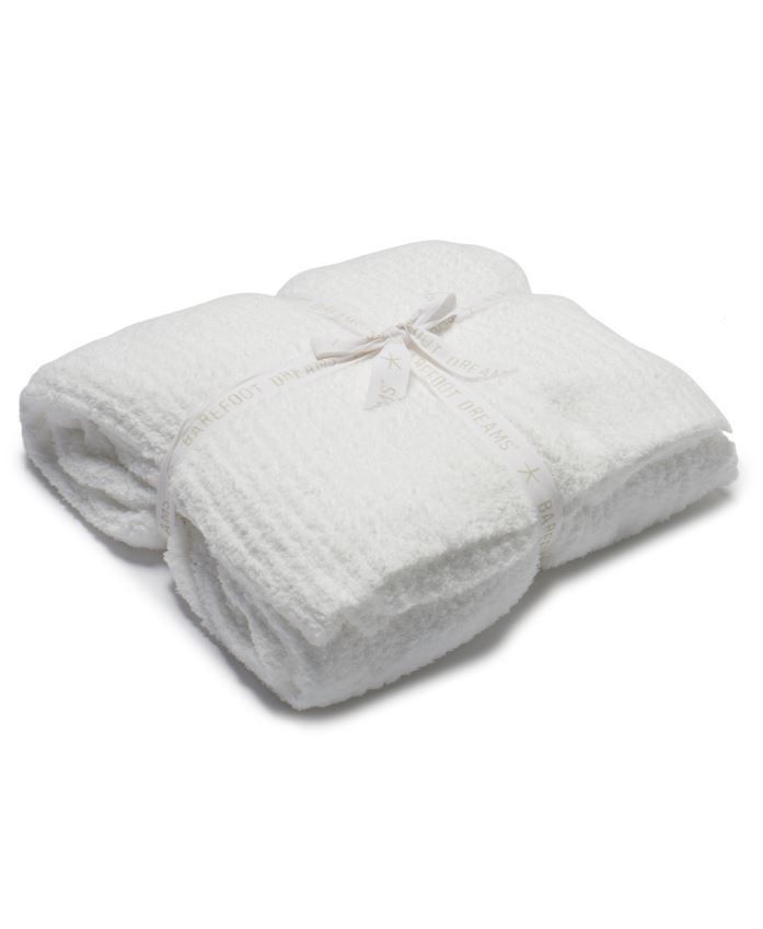 CC Ribbed Bed Blanket White Full/Queen