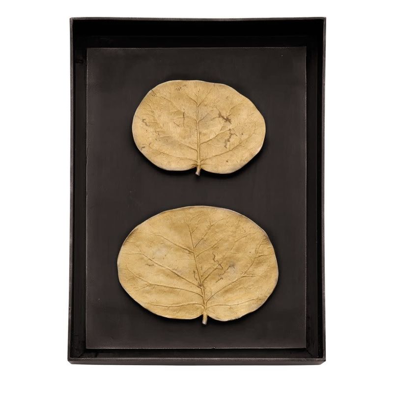Botanical Leaf Shadow Box - Gold