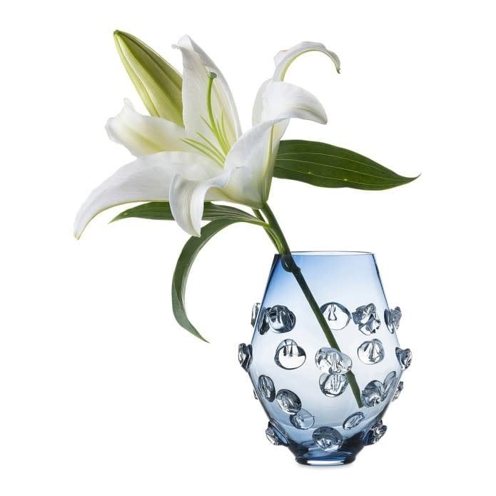 Florence Blue 6&quot; glass vase