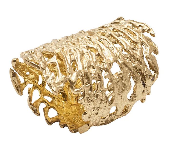 Coral Cuff Napkin Ring Gold