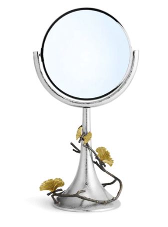 Butterfly Ginkgo Vanity Mirror - round