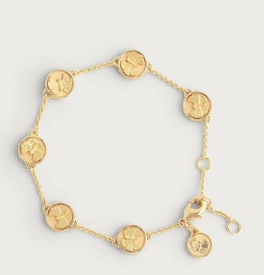 Butterfly Coin Charm Bracelet