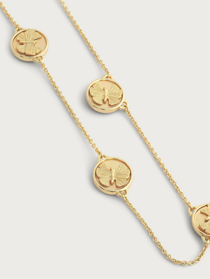 Butterfly Coin Charm Bracelet