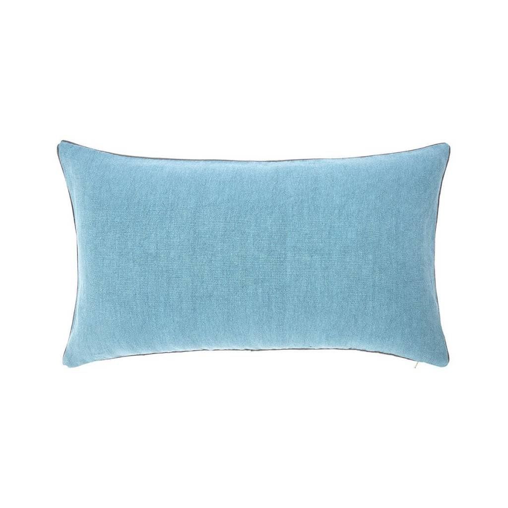 Pigment Decorative Pillow 13x22 by Iosis - Yves Delorme, Color: Denim