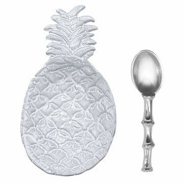 Ceramic Canape Sets by Mariposa, Color: Pineapple w/Bamboo Spoon