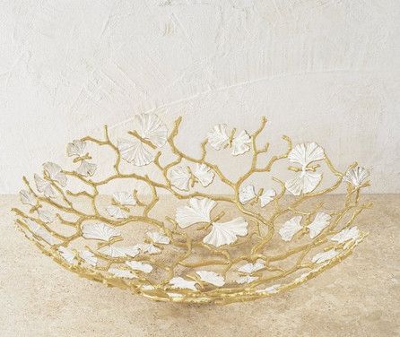 Butterfly Ginkgo Gold Centerpiece Platter