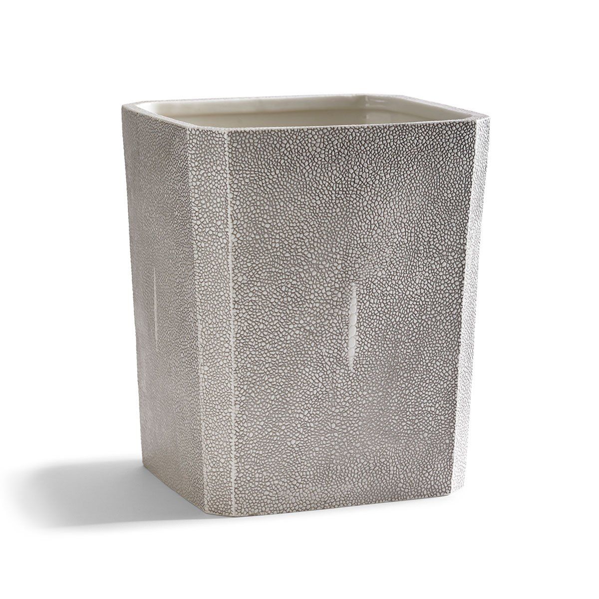 Shagreen Bath Accessories Grey, Size: Waste Basket