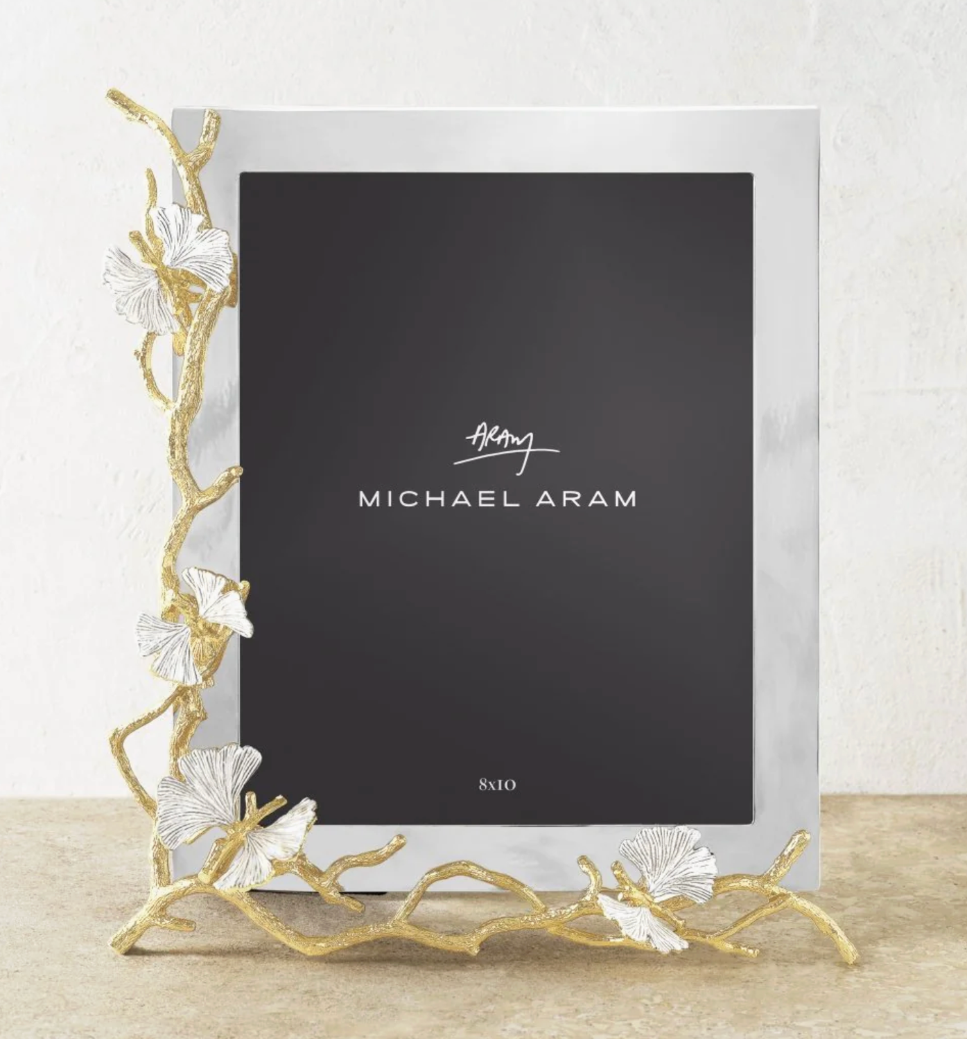 Butterfly Ginkgo Gold Reflective Frame 8x10