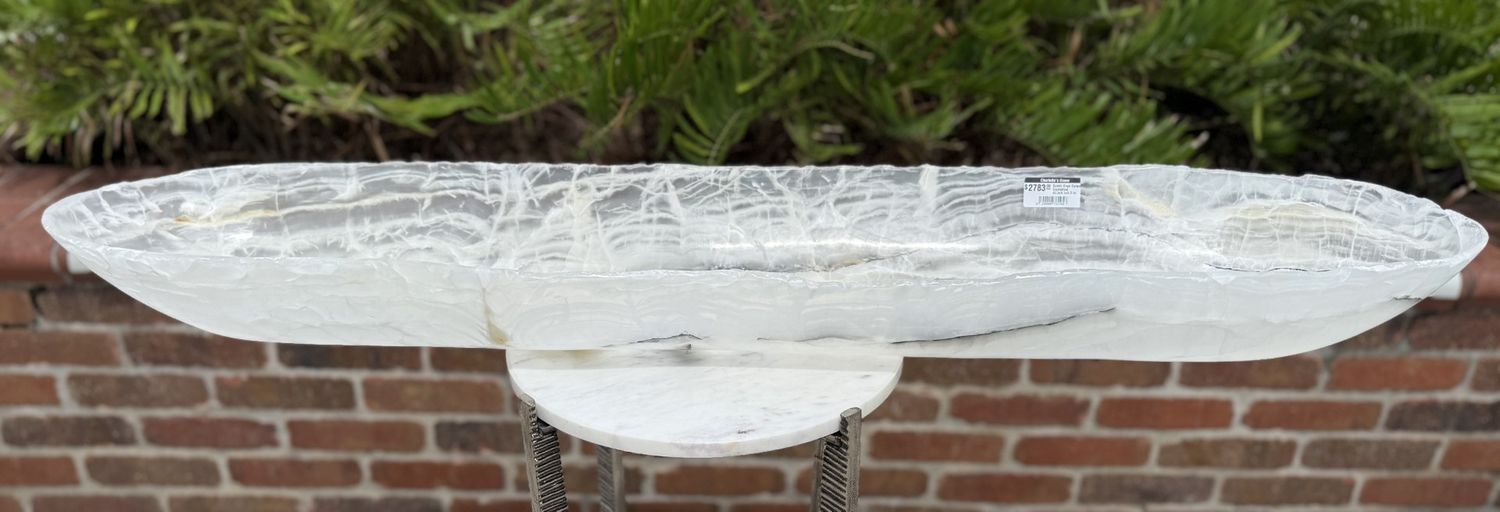 Quartz Onyx Canoe Crystalline 43.3x9.1x4.3 in