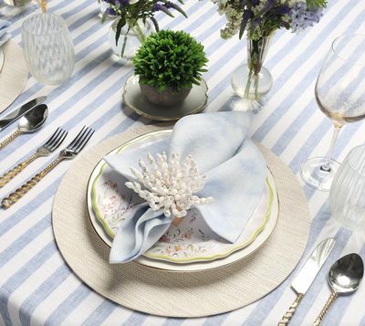 Reed White Napkin Ring