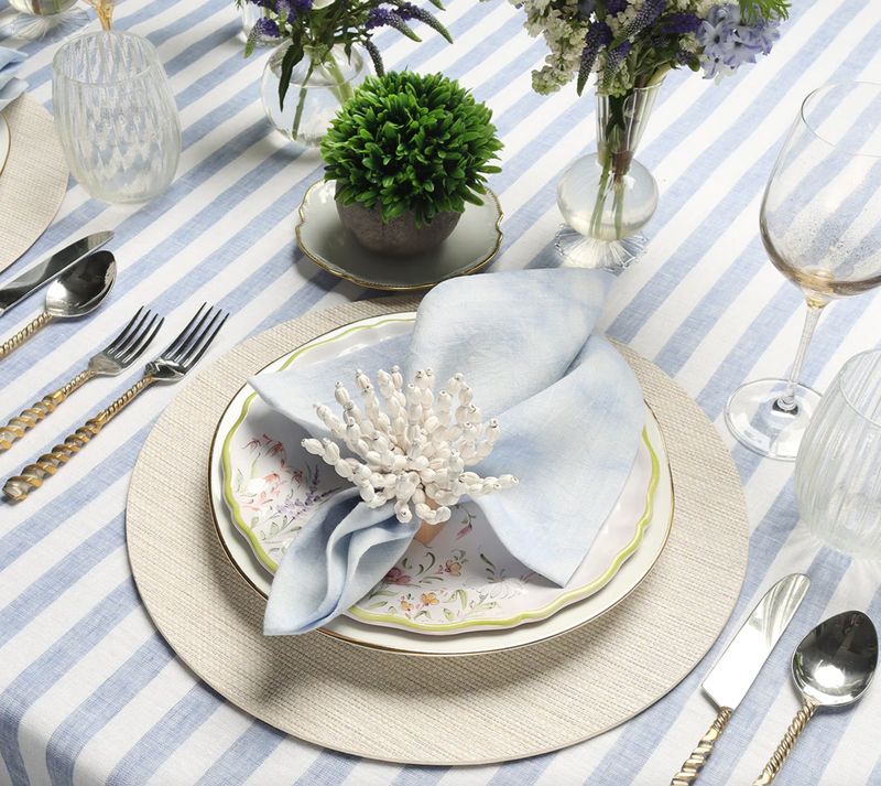 Reed White Napkin Ring