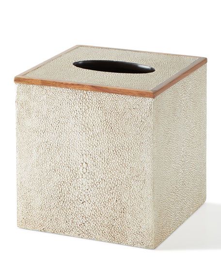 Manchester Bath Accessories by Pigeon and Poodle - Warm Silver Color, Size: Tissue Box