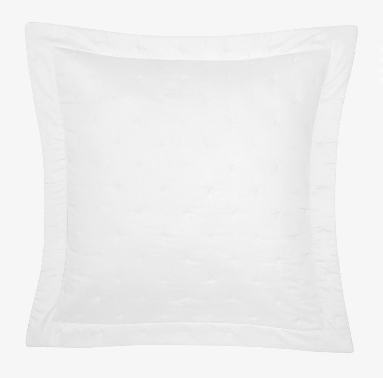 Triomphe Quilted Shams, Color: Blanc (White), Size: Euro