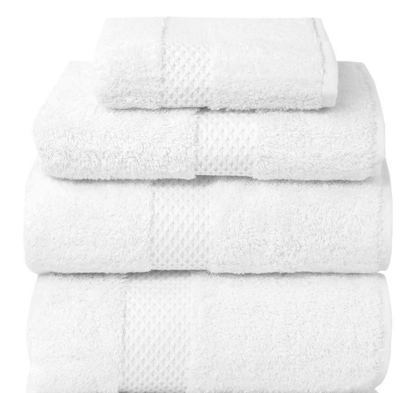 Etoile Collection, Color: Blanc (White), Size: Washcloth