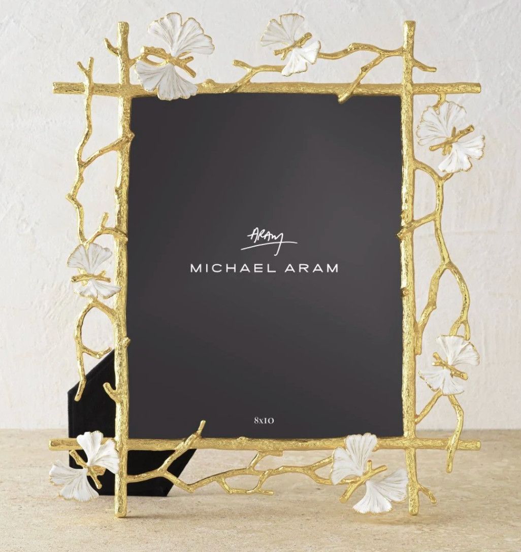 Butterfly Ginkgo Gold Frame 8x10