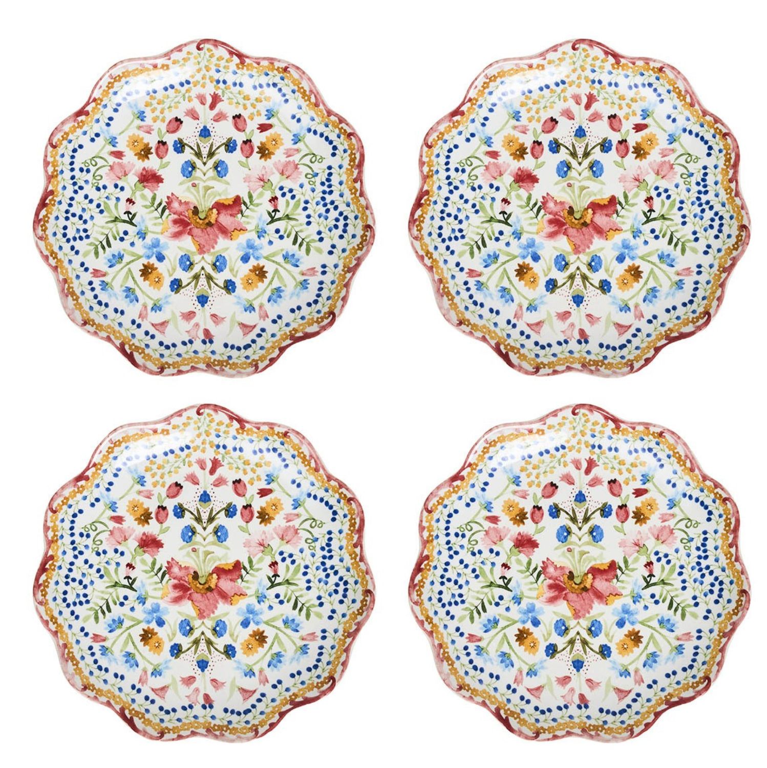 Sofia Side/Cocktail Plate-Multi - Set of 4