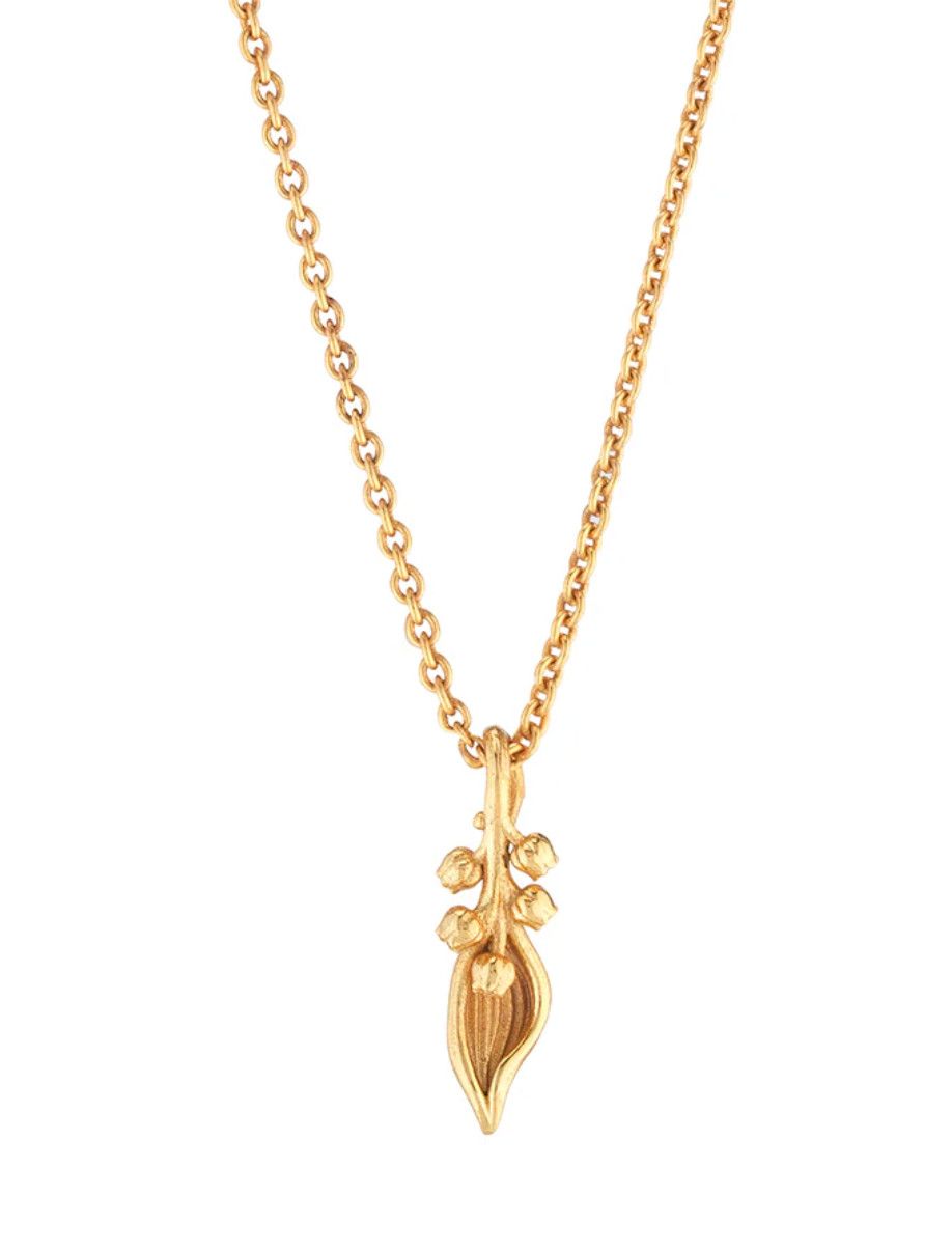 Meadow Lily Charm Necklace - Gold