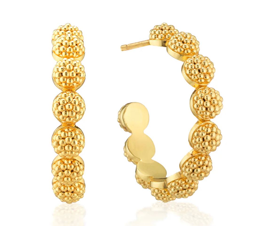 Berry Icon Small Hoop Earrings-Gold
