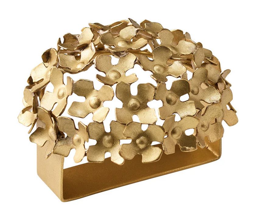 Hydrangea Gold Napkin Ring
