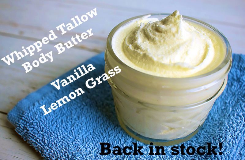 Whipped Tallow Body Butter - 4 oz Vanilla Essential Oil