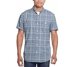 Weatherproof Men&#39;s Short Sleeve Button Up M