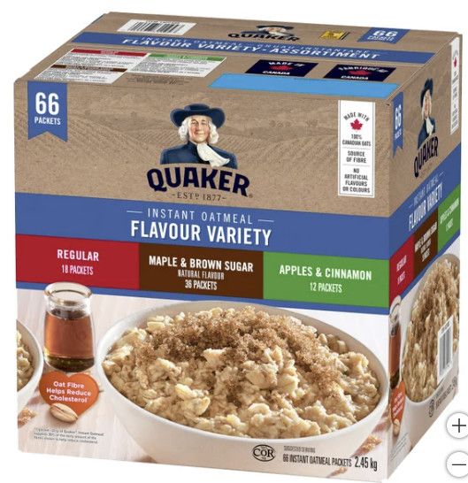 Quaker Instant Oatmeal 66 PK